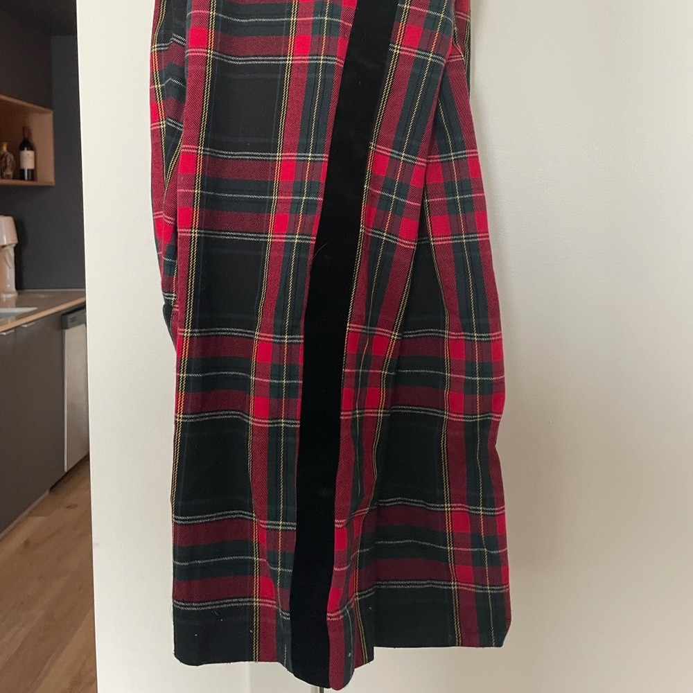 Mr. Turk Tartan Tuxedo Pants w/ Black Velvet Tuxedo Stripe